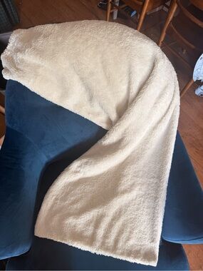 Furry cream body pillow cover - Cozy Home Bedding